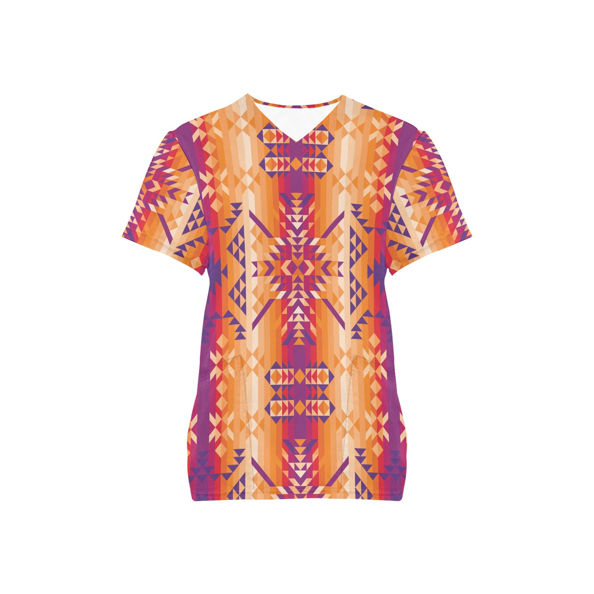 Desert Geo Scrub Top