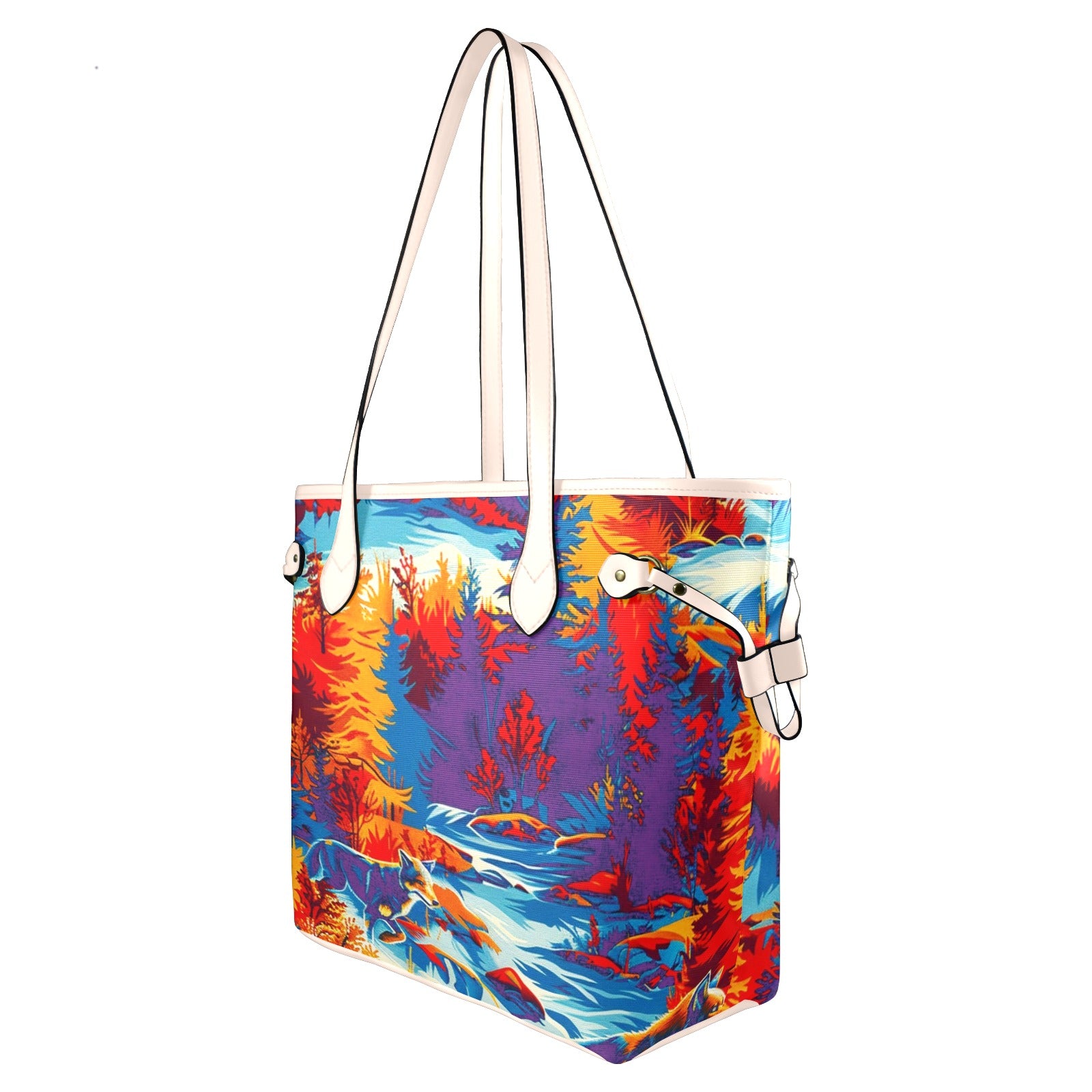 Hunting Wolves II Clover Canvas Tote Bag