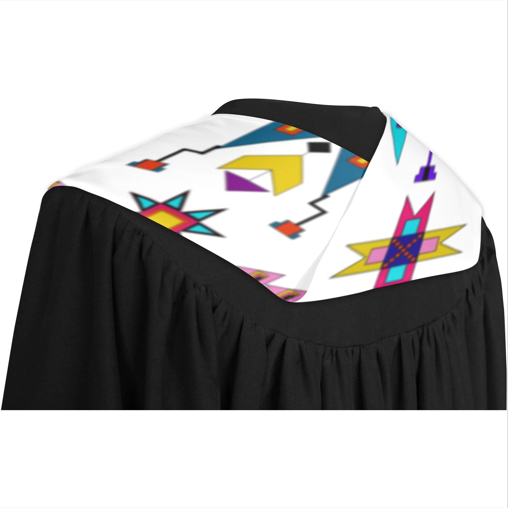 Enemy Territory White Graduation Stole