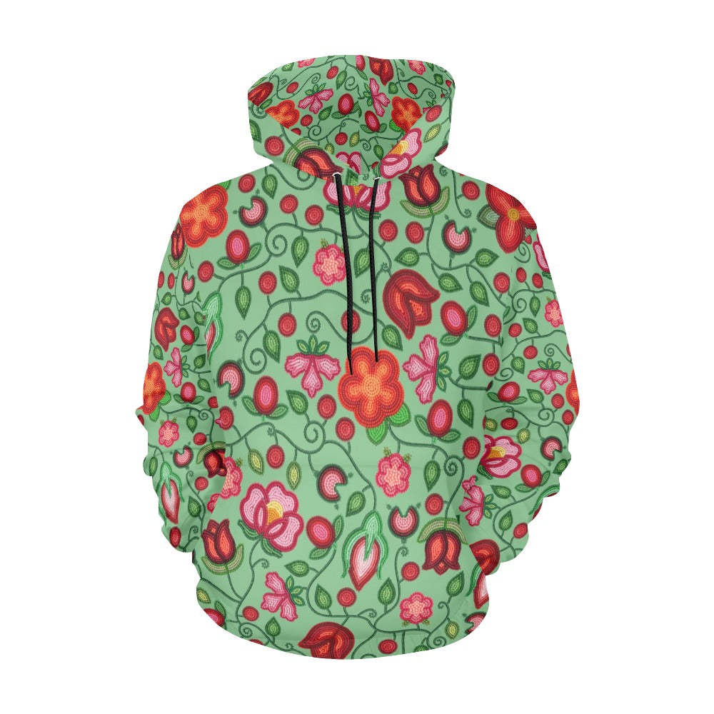 Rose Reverie Green Hoodie for Men (USA Size)