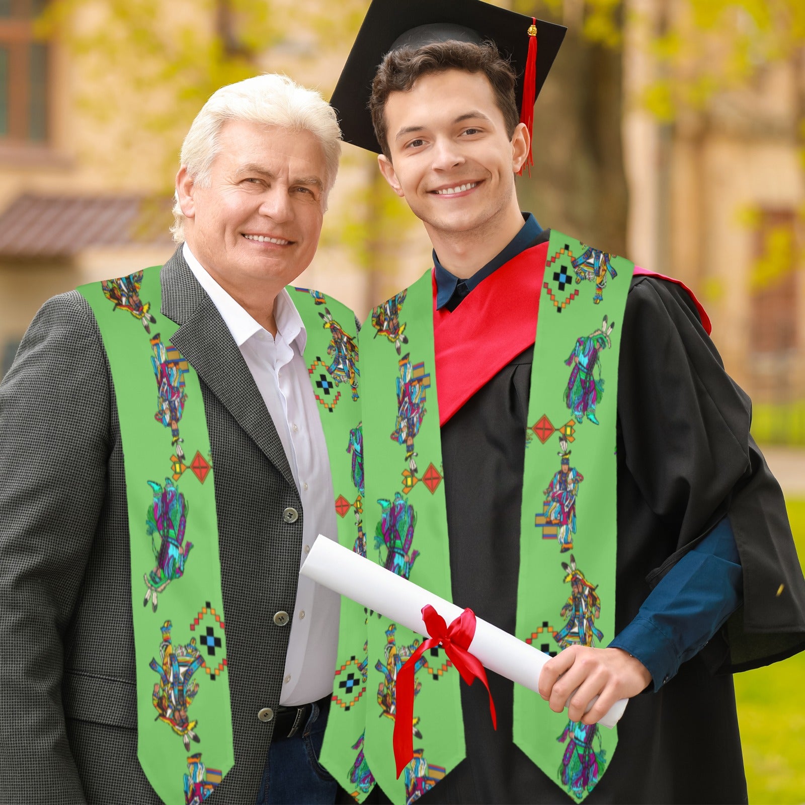 Men's Grass Dancers Grass Graduation Stole