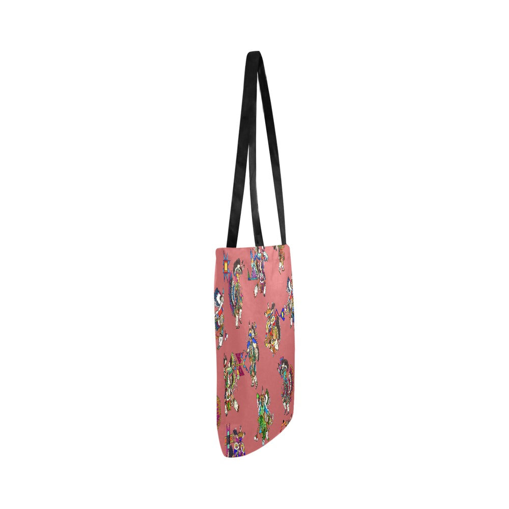 Men's Fancy Dancers Terra Cotta Reusable Shopping Bag (Two sides)