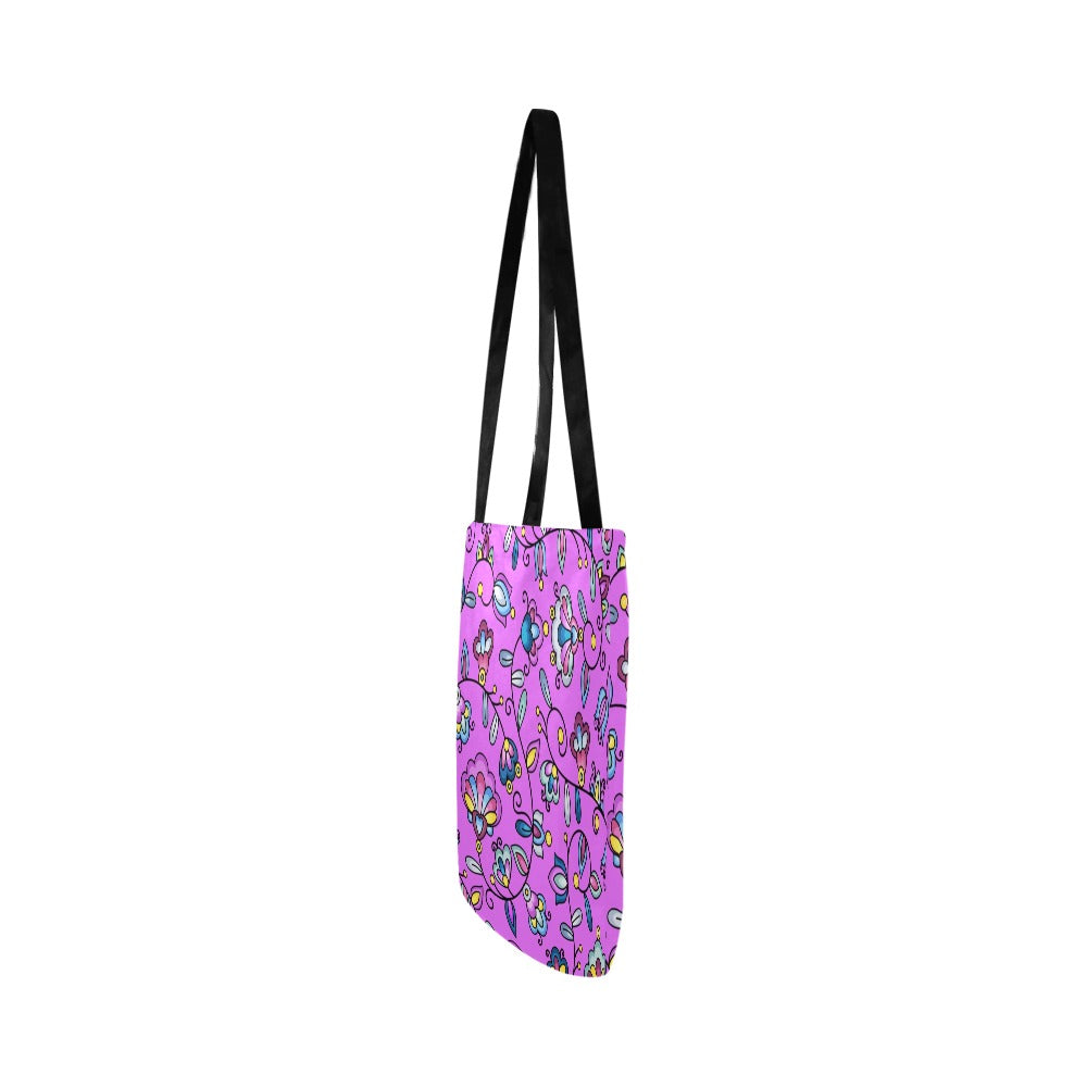 Autumn Bundle Blessing Purple Reusable Shopping Bag (Two sides)