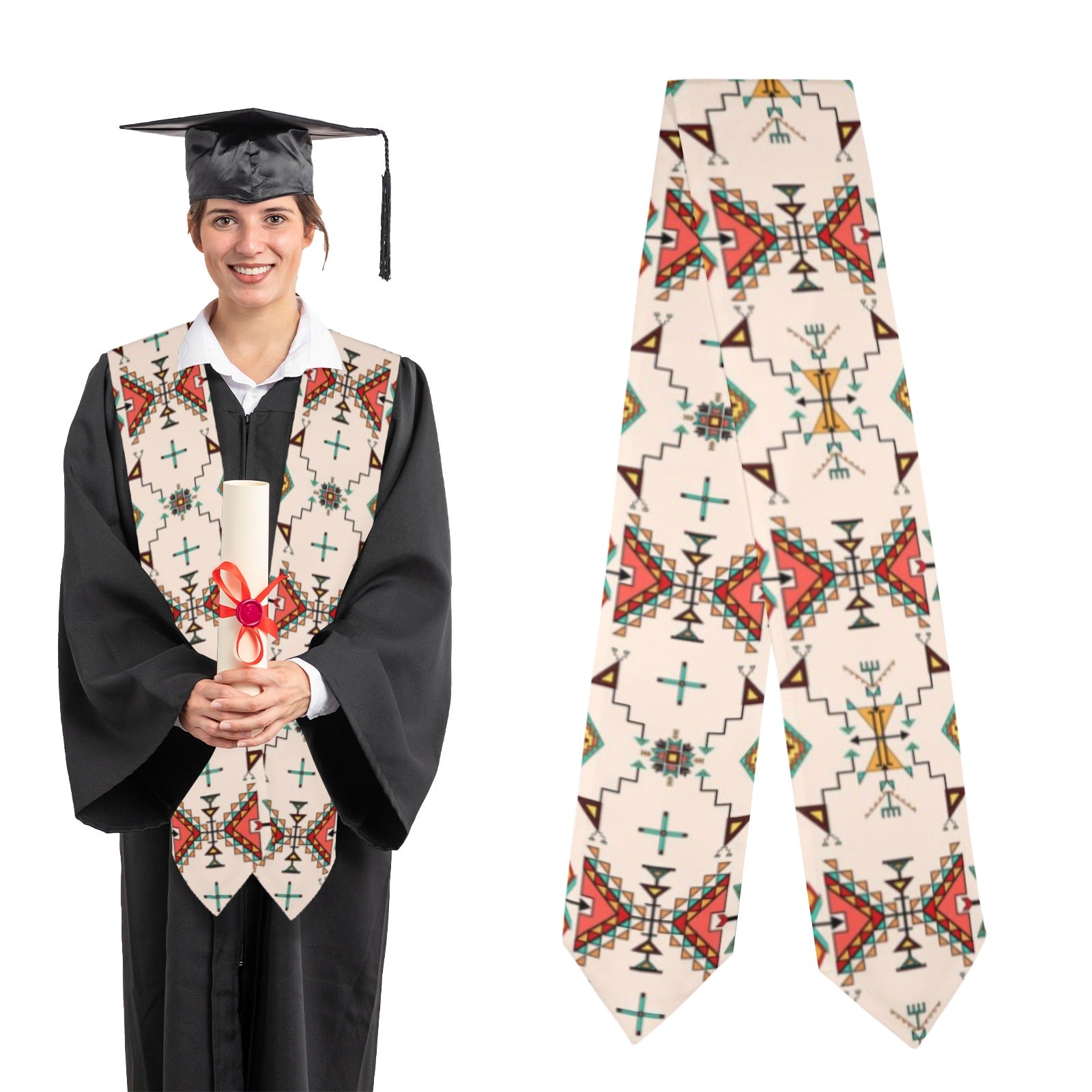 Thunder Flight Cream Graduation Stole