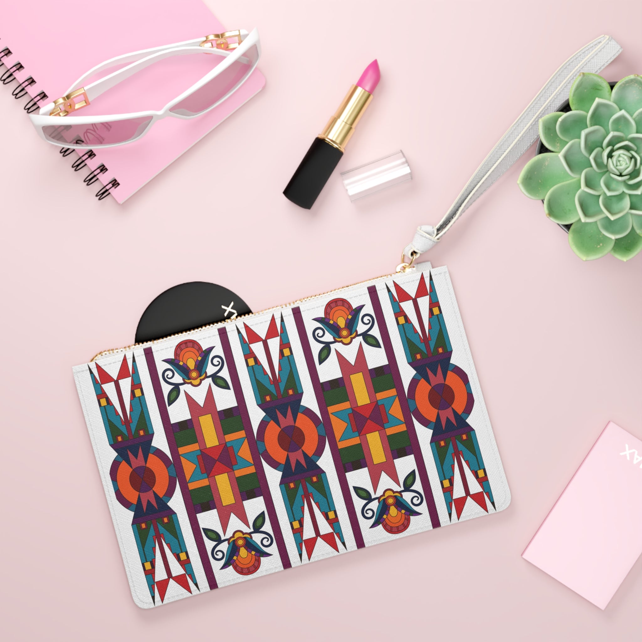 Sacred Path Geometric Element Clutch Bag