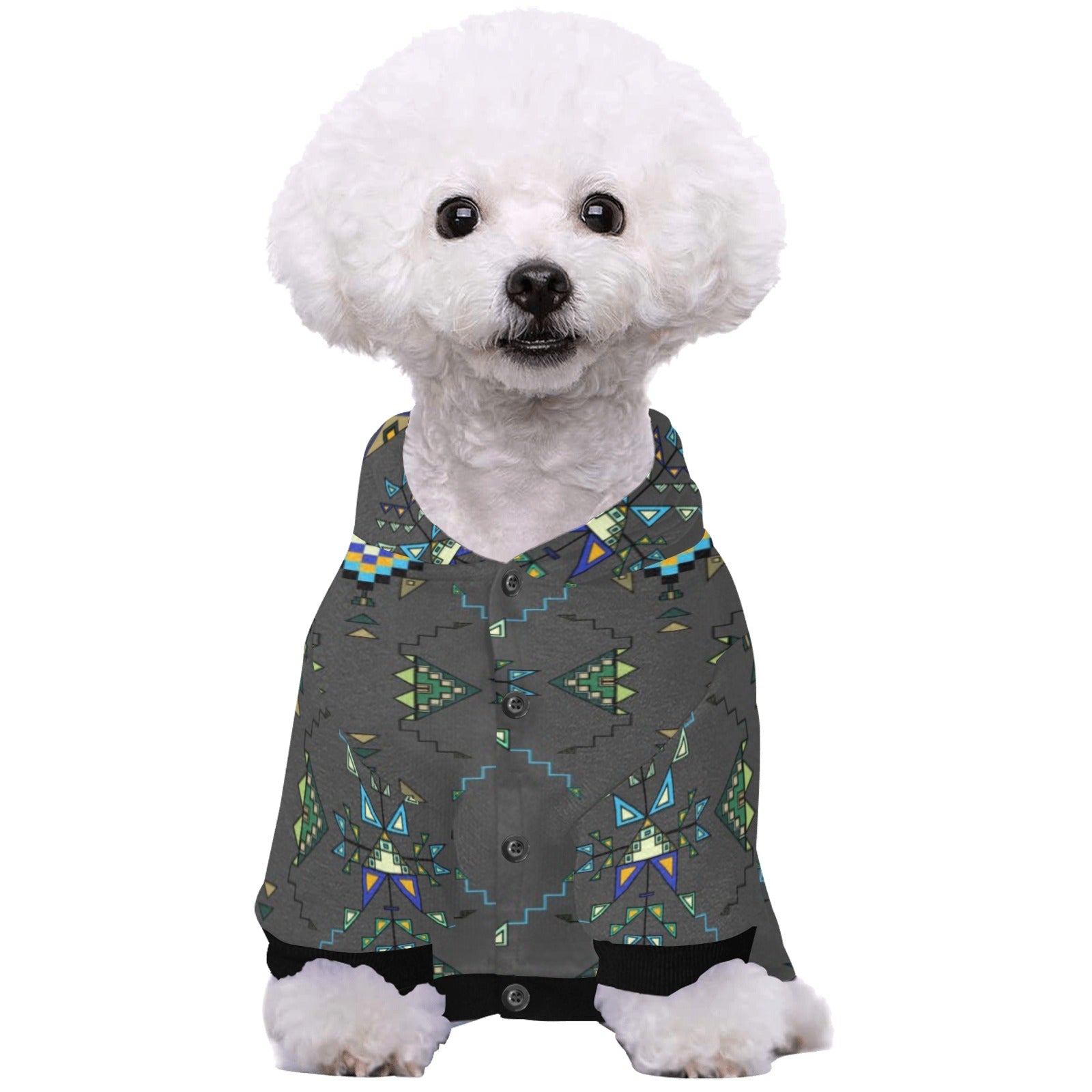Bear Shield Gray Pet Dog Hoodie