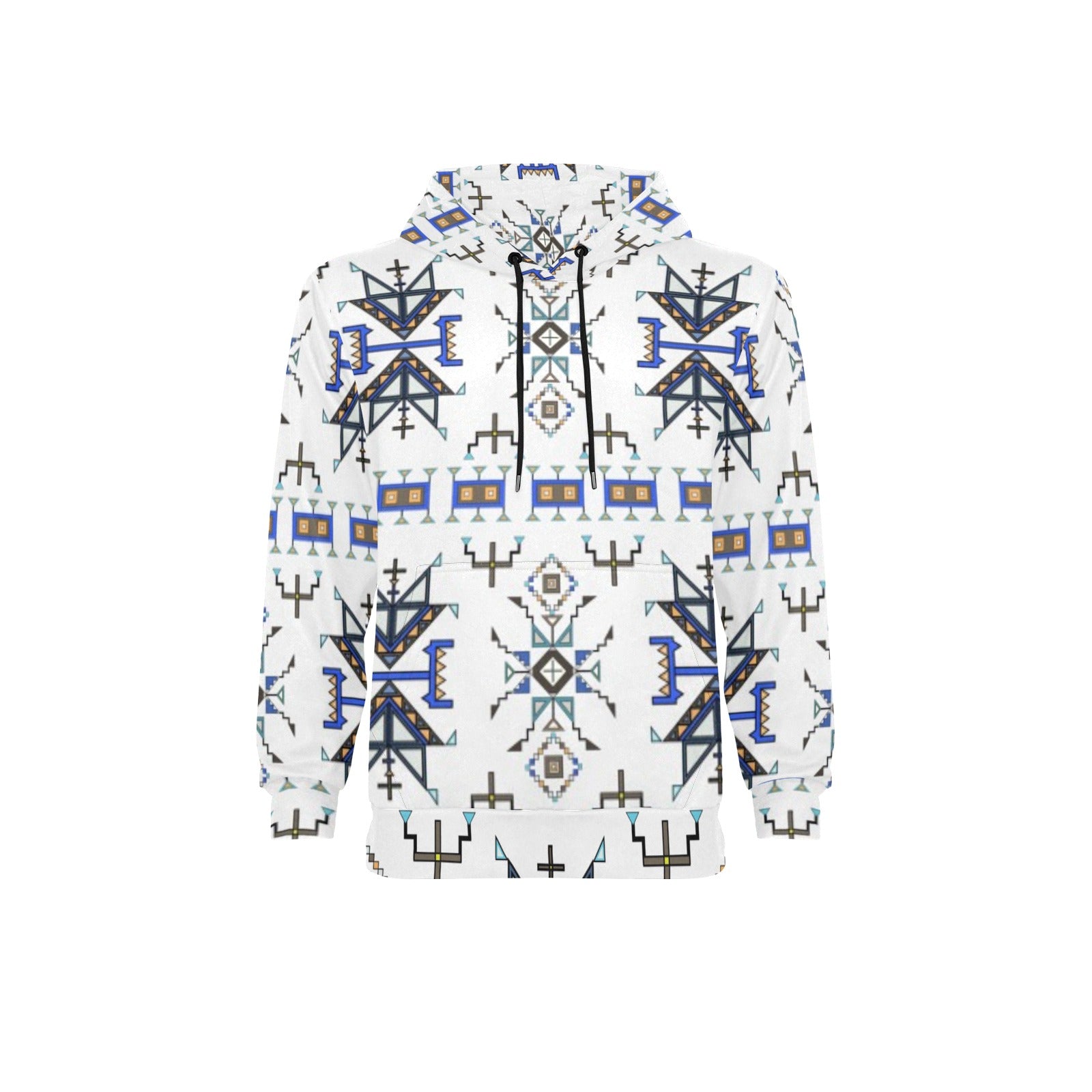 Eagle Strike White Men's Long Sleeve Fleece Hoodie