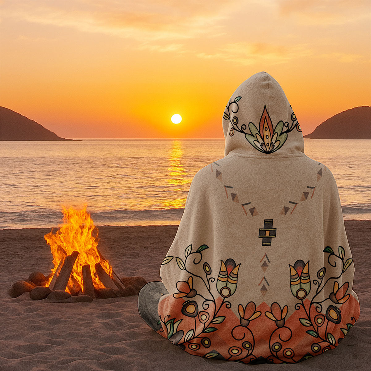 Roots and Rising Earthy Women's Hooded Blanket