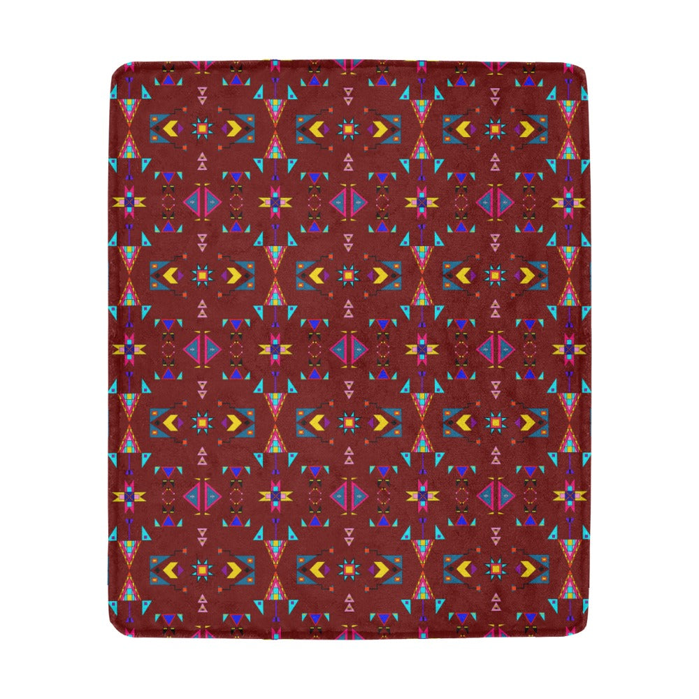 Enemy Territory Dark Maroon Ultra-Soft Micro Fleece Blanket 50"x60"