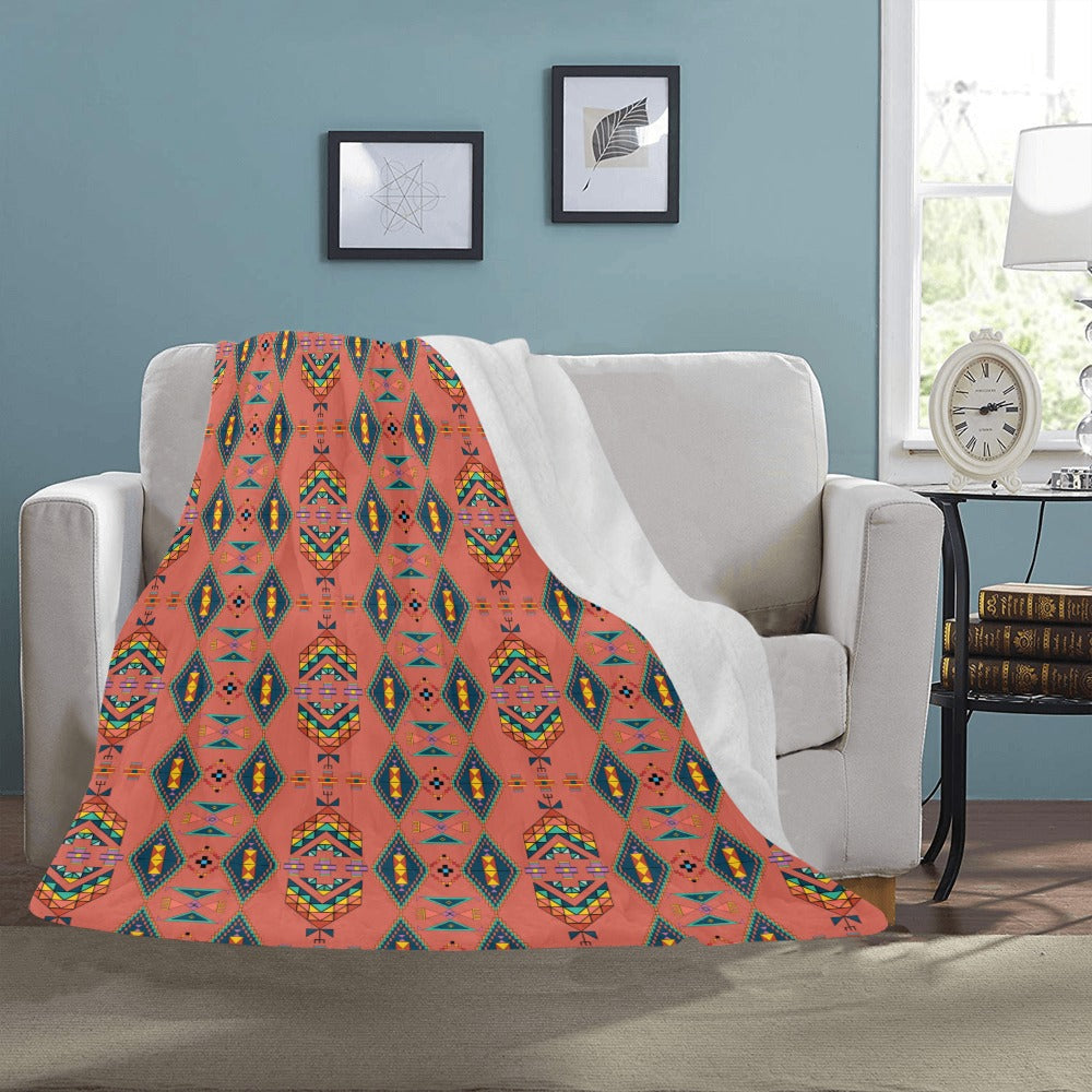 Travois Tipi Canyon Earth Ultra-Soft Micro Fleece Blanket 50"x60"