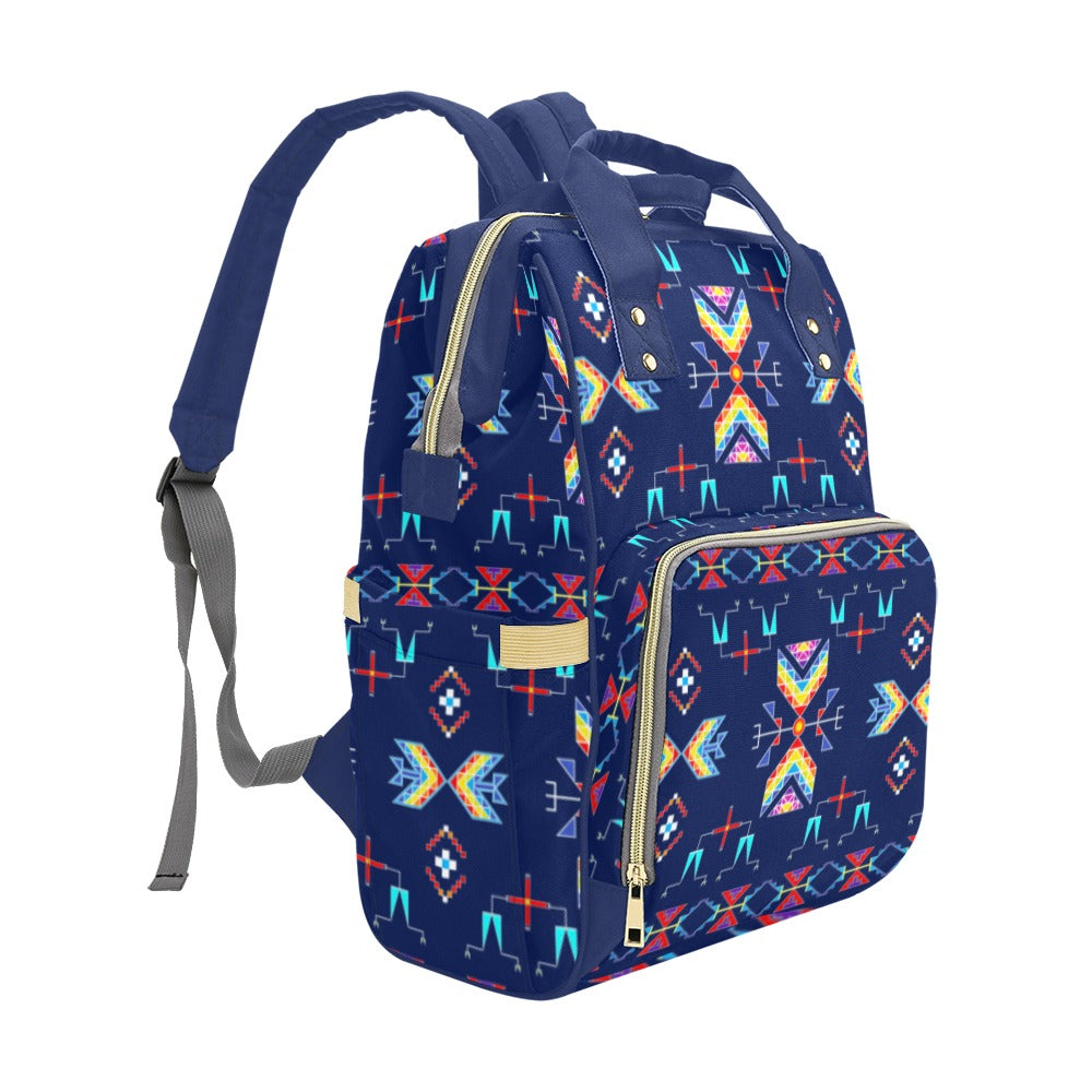 Rainy Chief Rainbow Night Lake Multi-Function Diaper Backpack/Diaper Bag