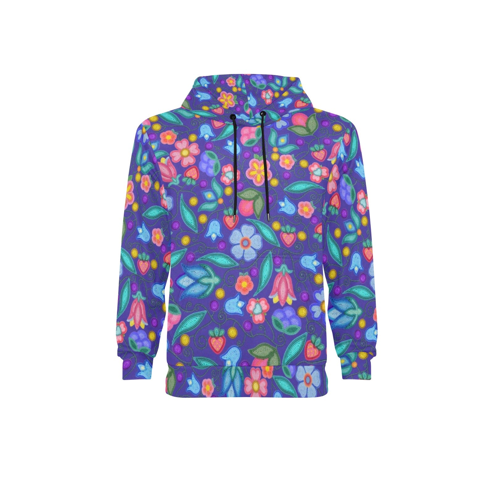 Sweet Offering Indigo Men's Long Sleeve Fleece Hoodie