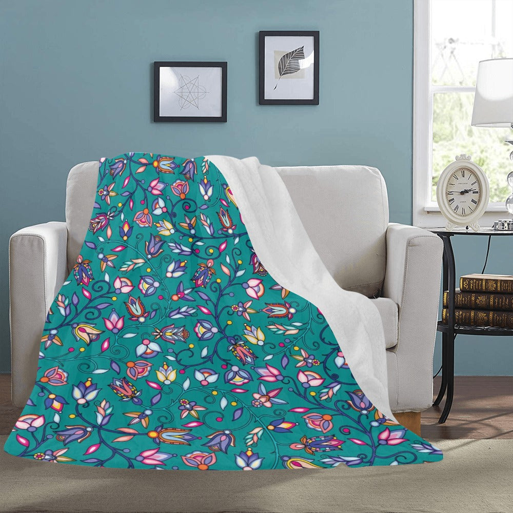 Buffalo Bloom Turquoise Ultra-Soft Micro Fleece Blanket 60"x80"