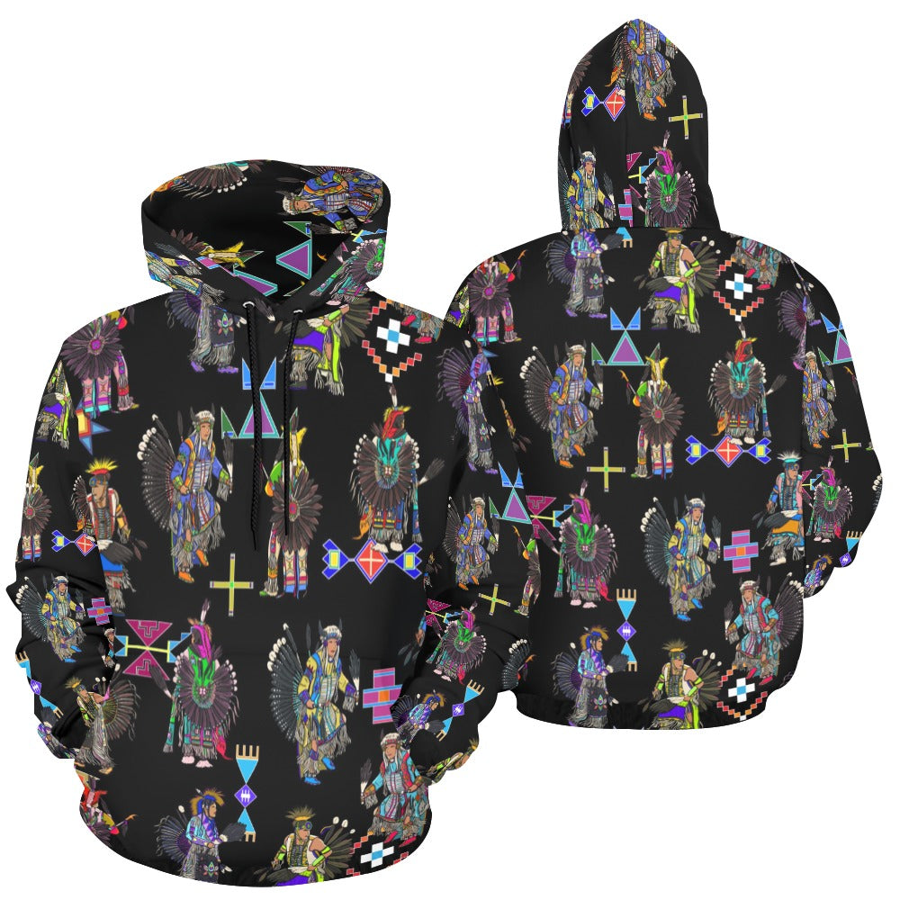 Men's Tradish Dancers Black Hoodie for Women (USA Size)