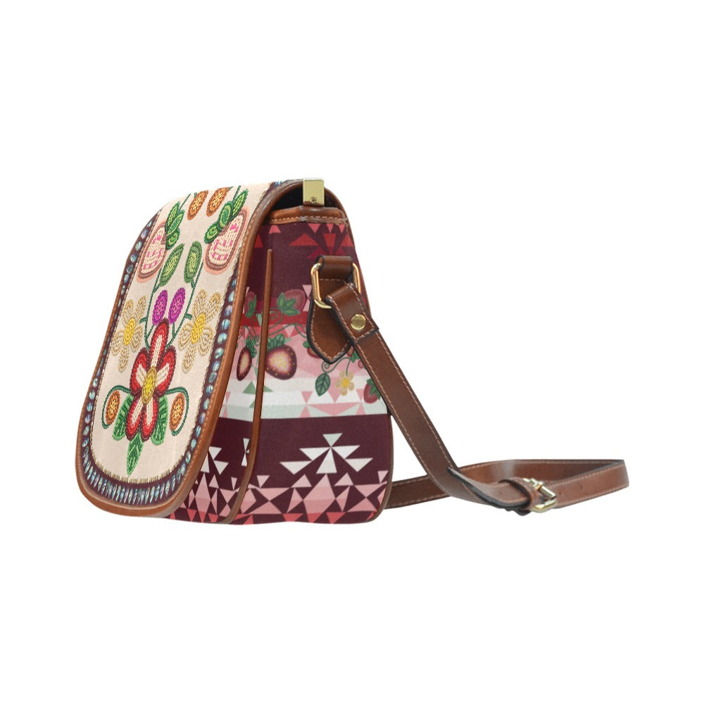 Sacred Berry Cream Saddle Bag/Large