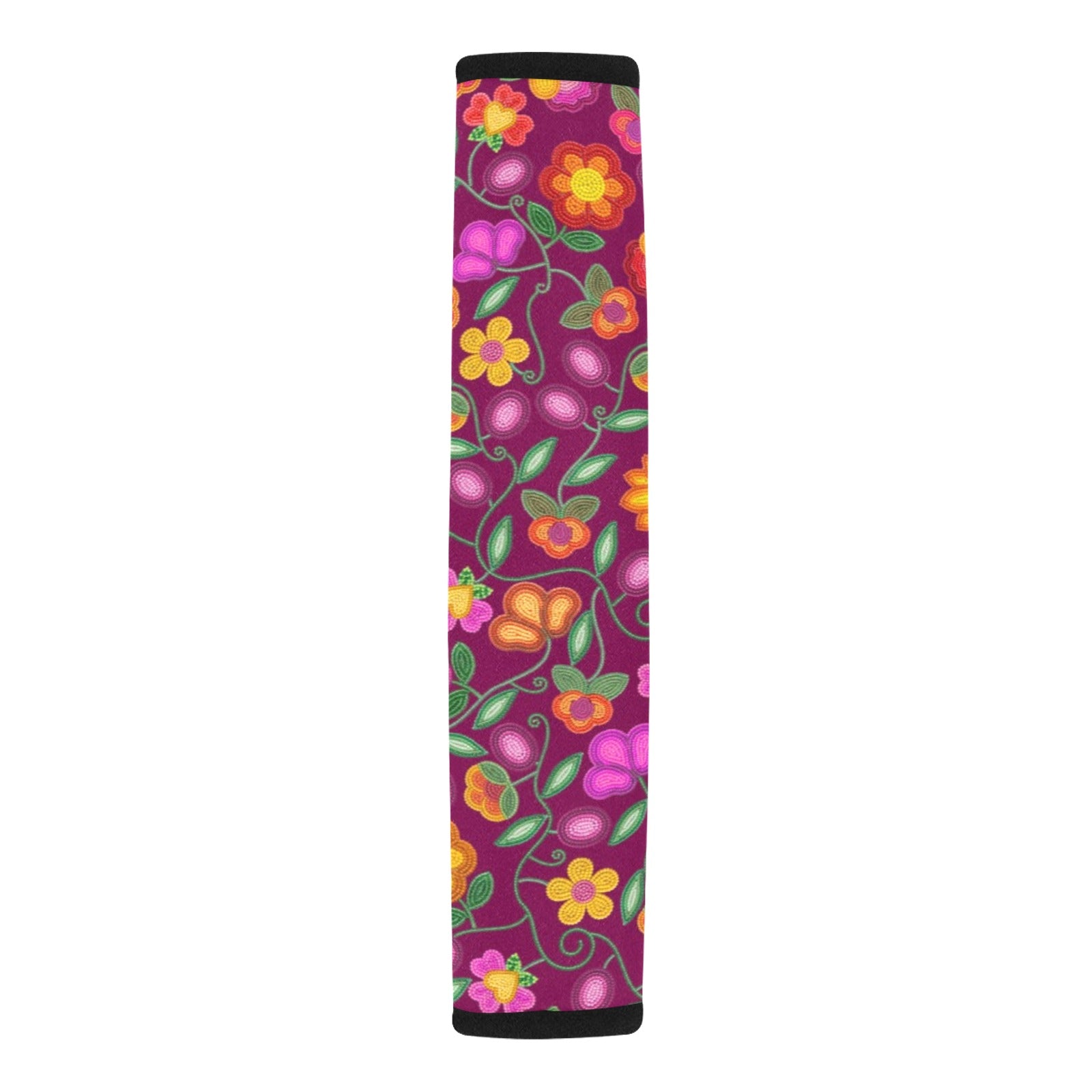 Boreal Bounty Dark Magenta Car Seat Belt Cover 7''x12.6'' (Pack of 2)