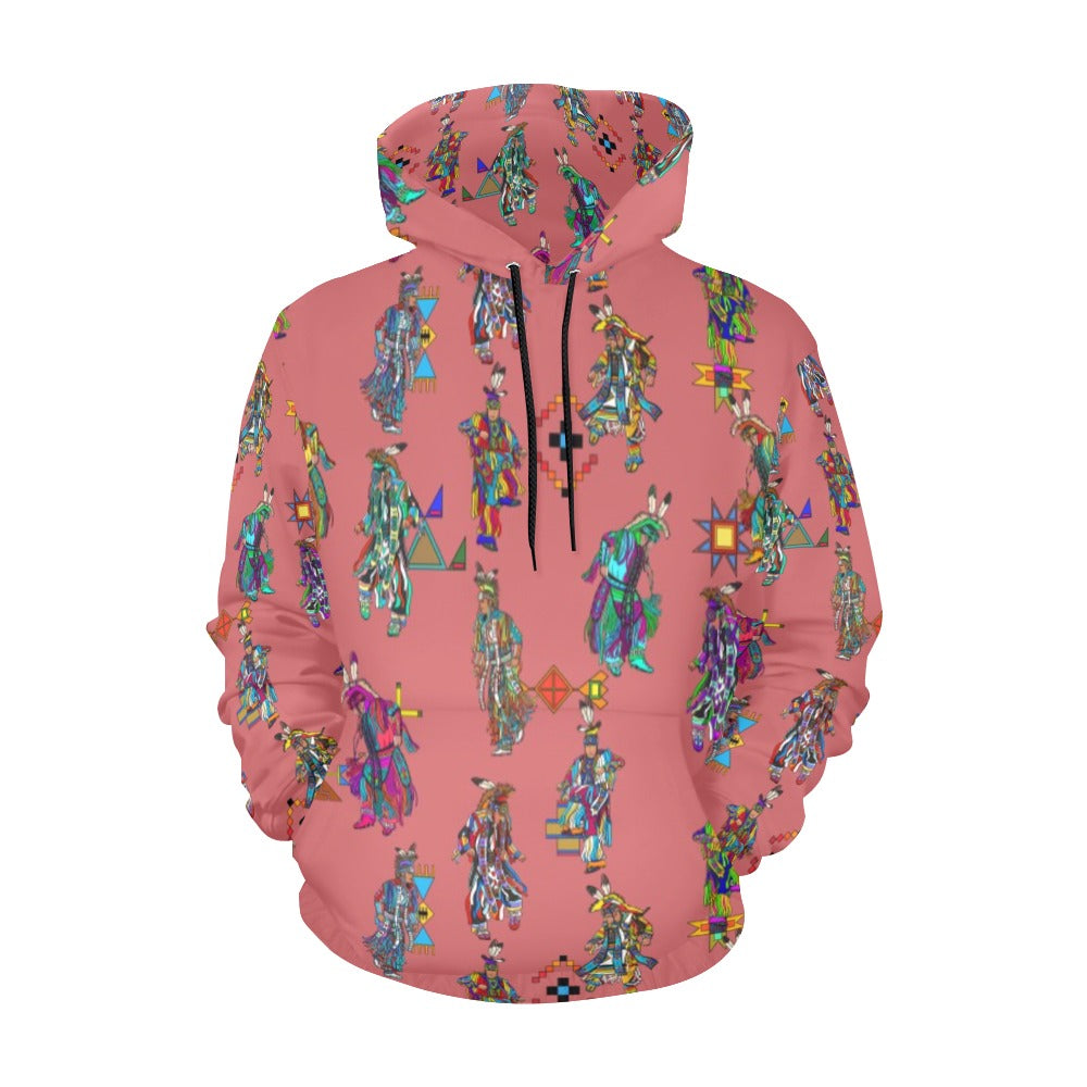 Men's Grass Dancers Terra Cotta Hoodie for Men (USA Size)