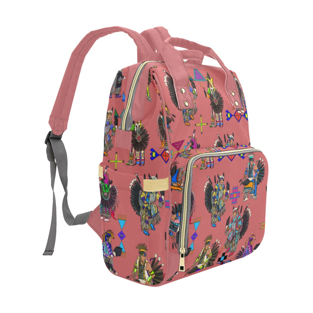 Men's Tradish Dancers Terra Cotta Multi-Function Diaper Backpack/Diaper Bag