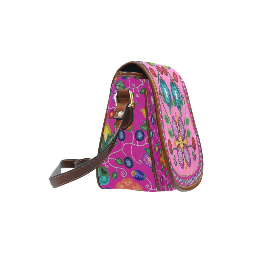 Beaded Offering Pink Saddle Bag/Large