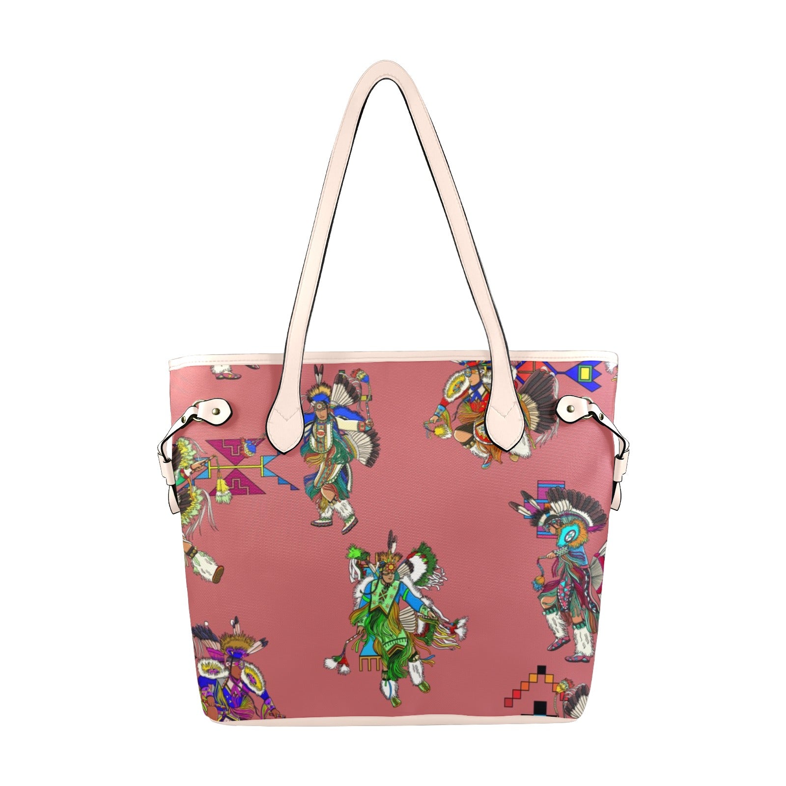 Men's Fancy Dancers Terra Cotta Clover Canvas Tote Bag