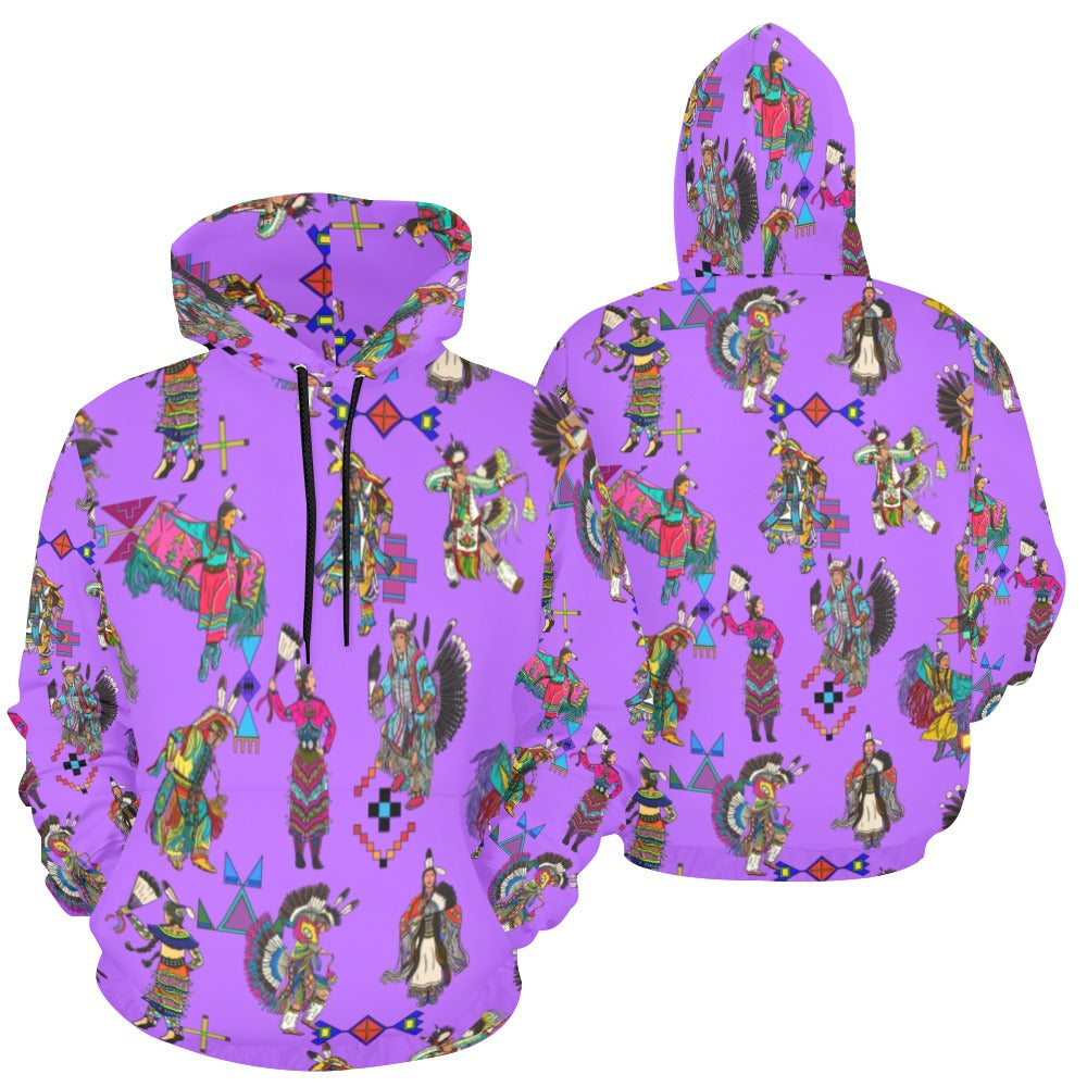 Grand Entry Dancers Purple Hoodie for Women (USA Size)