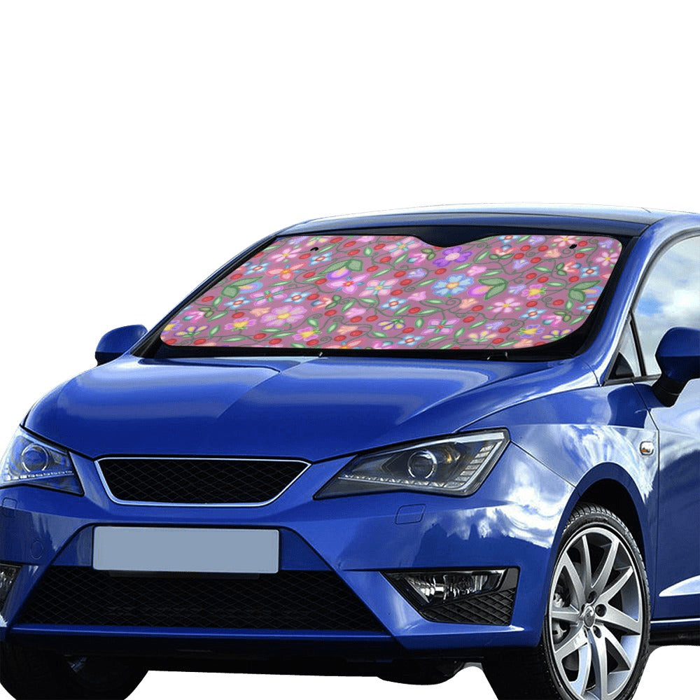 Petal Harmony Dusty Rose Car Sun Shade 55"x30"