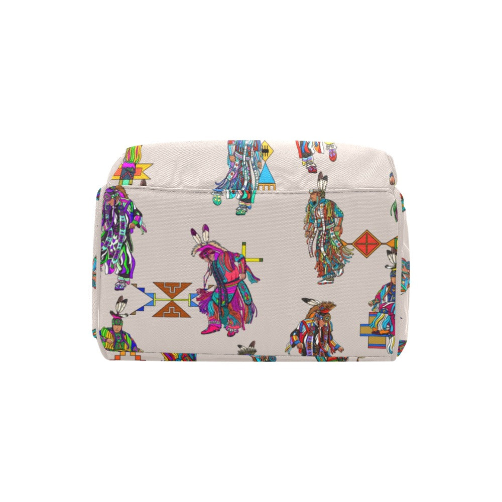 Men's Grass Dancers Muslin Multi-Function Diaper Backpack/Diaper Bag