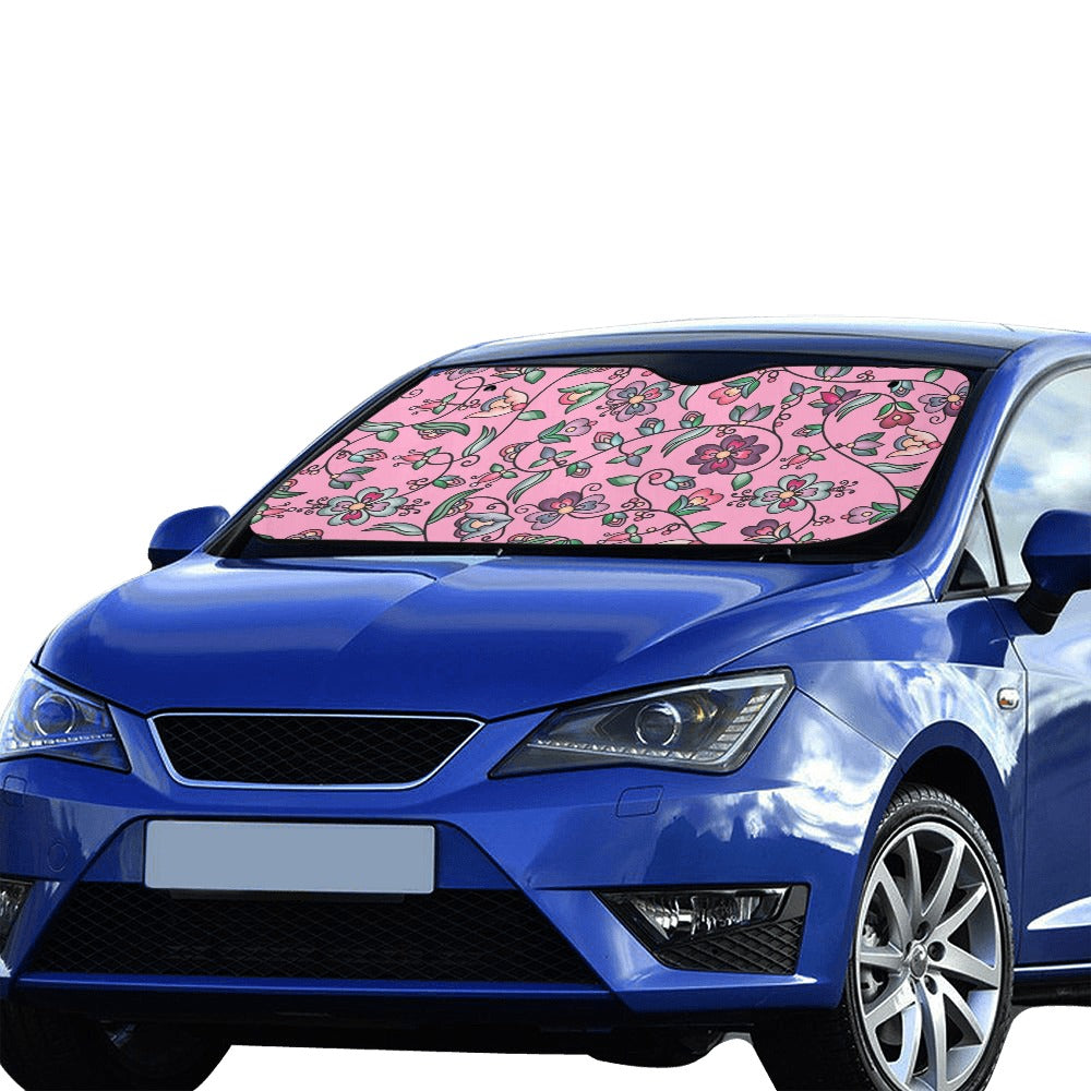 Amber Evening Garland Pink Car Sun Shade 55"x30"