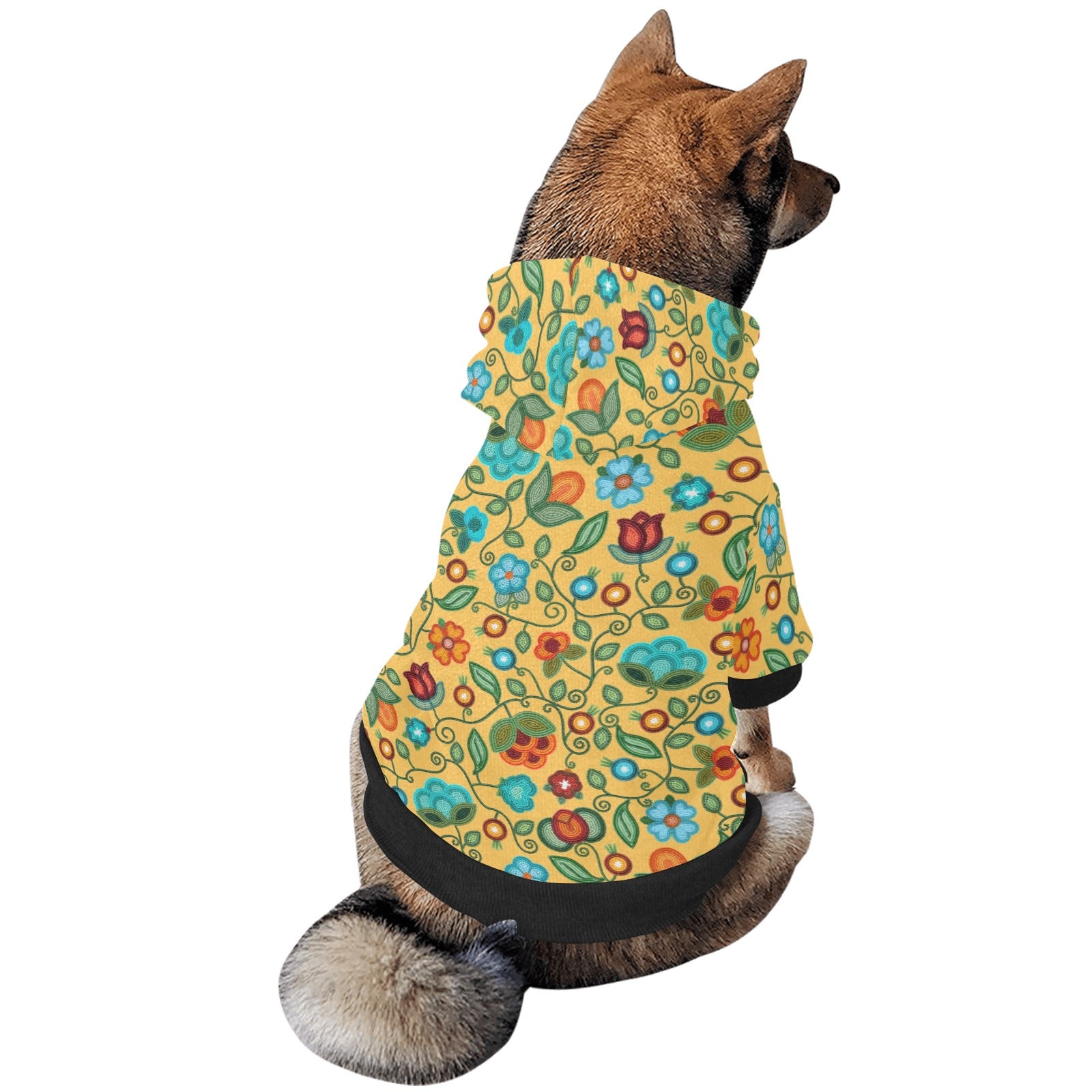 Prairie Fire Petals Honey Pet Dog Hoodie