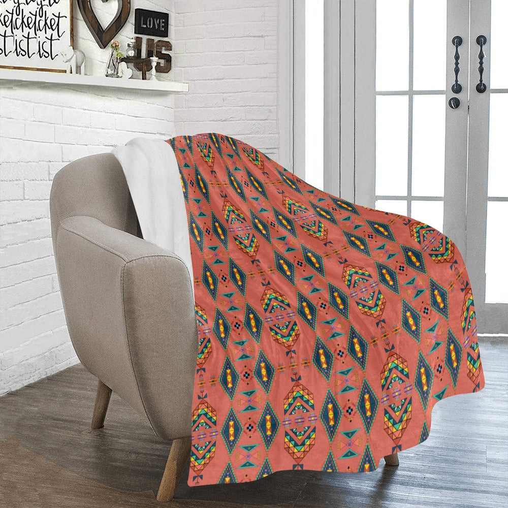Travois Tipi Canyon Earth Ultra-Soft Micro Fleece Blanket 50"x60"