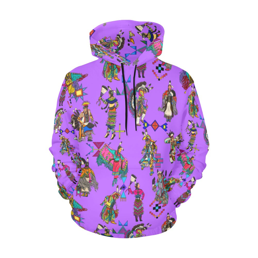 Grand Entry Dancers Purple Hoodie for Women (USA Size)