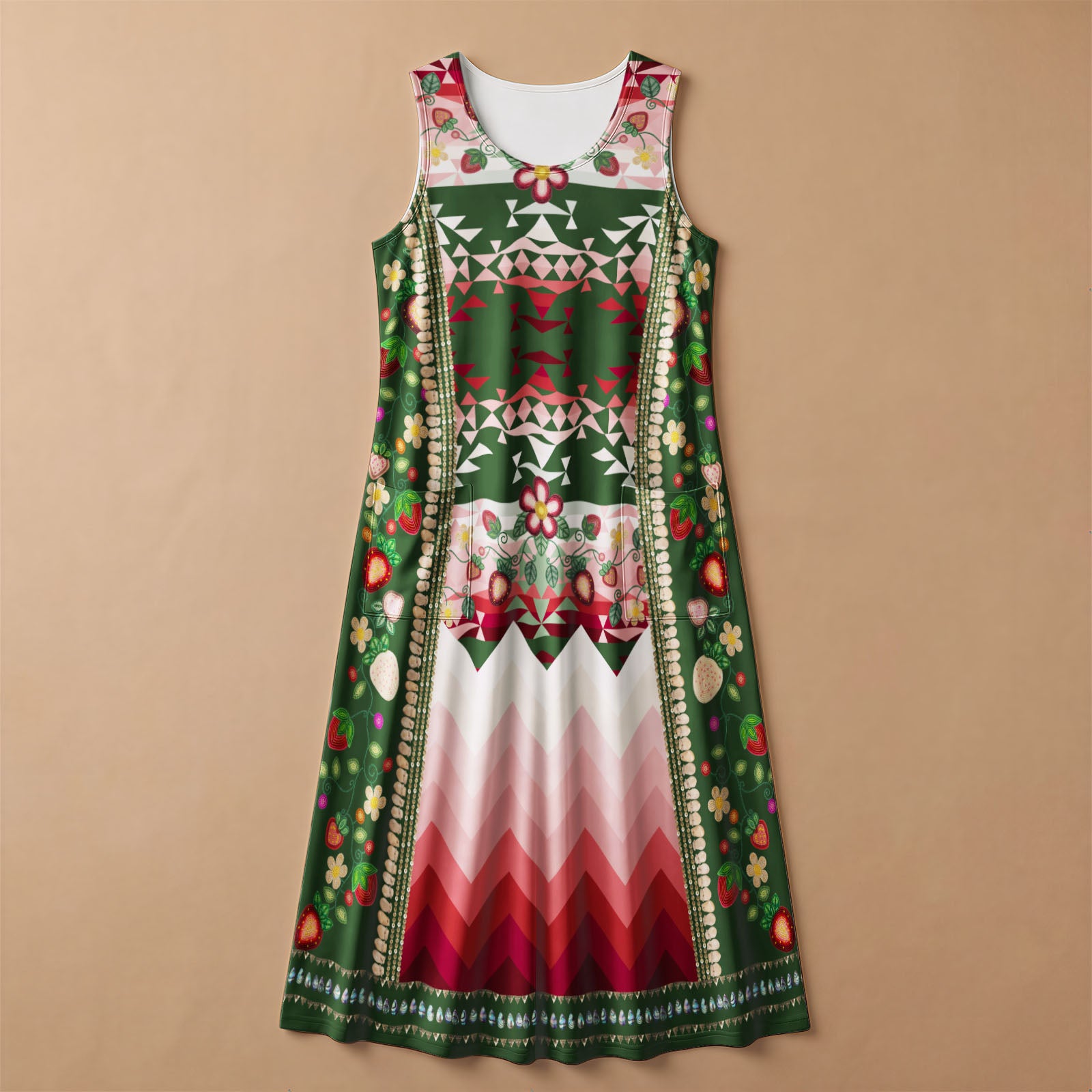 Sacred Strawberry Hunter 1 Women's Sleeveless Long Dress