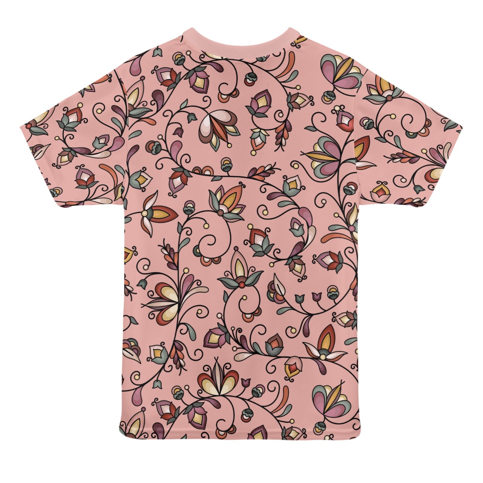 Burnt Sky Petals Peach T-shirt for Women