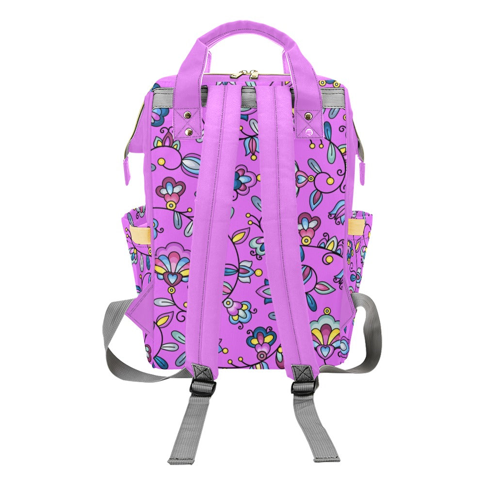 Autumn Bundle Blessing Purple Multi-Function Diaper Backpack/Diaper Bag