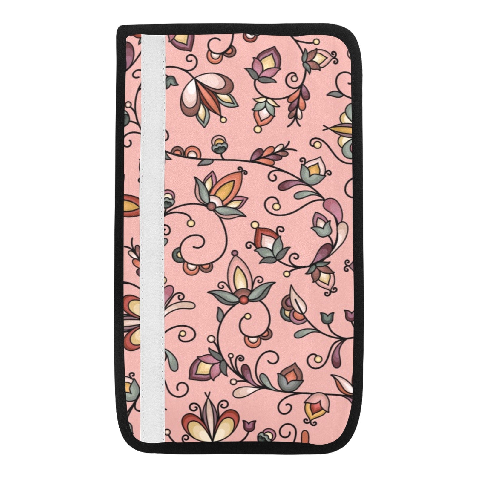 Burnt Sky Petals Peach Car Seat Belt Cover 7''x12.6'' (Pack of 2)