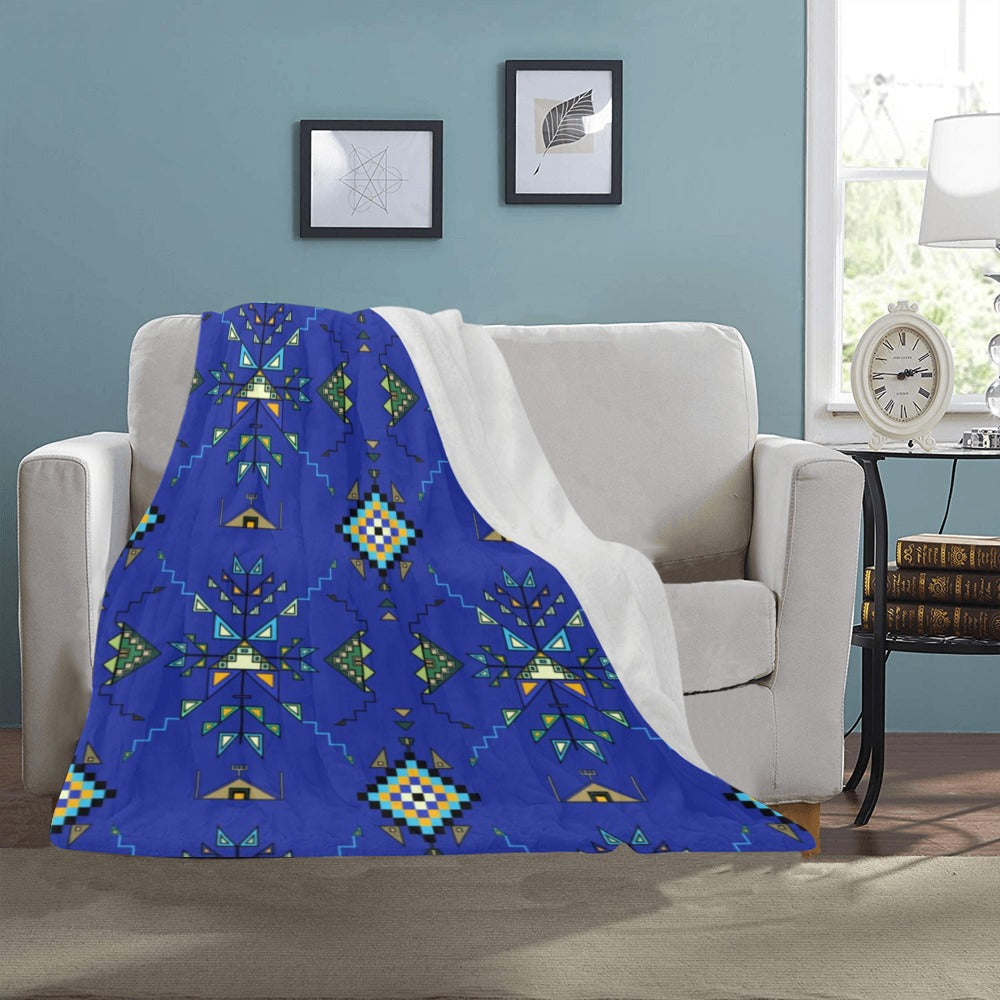 Bear Shield Dark Blue Ultra-Soft Micro Fleece Blanket 40"x50"