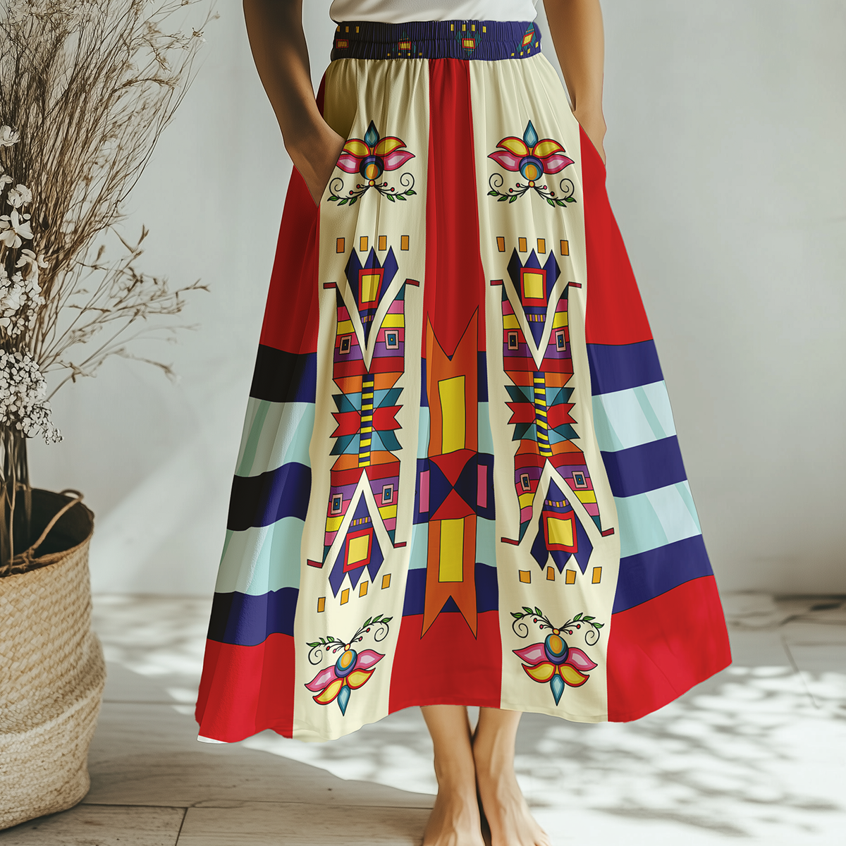 Echoes of the Lodge Red Skirt