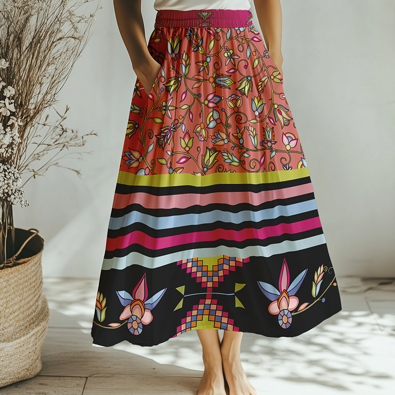 River of Petals Dark Skirt