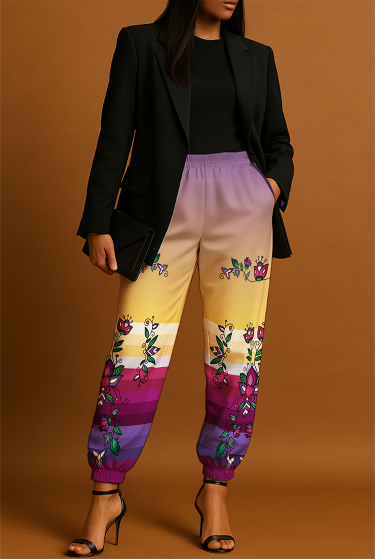 Winterberry Reverie Ribbon Jogger Pants