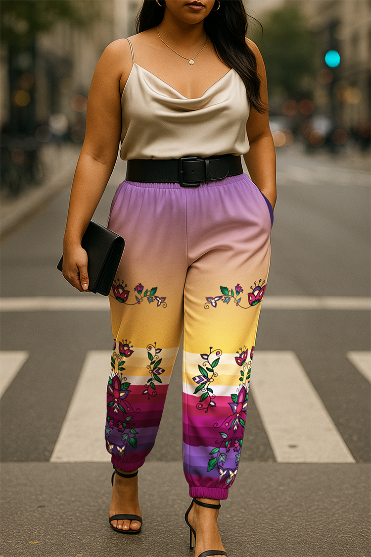 Winterberry Reverie Ribbon Jogger Pants