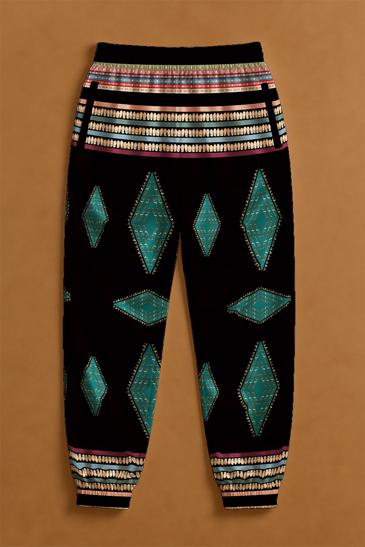 Ivory Serenade Black Ribbon Jogger Pants