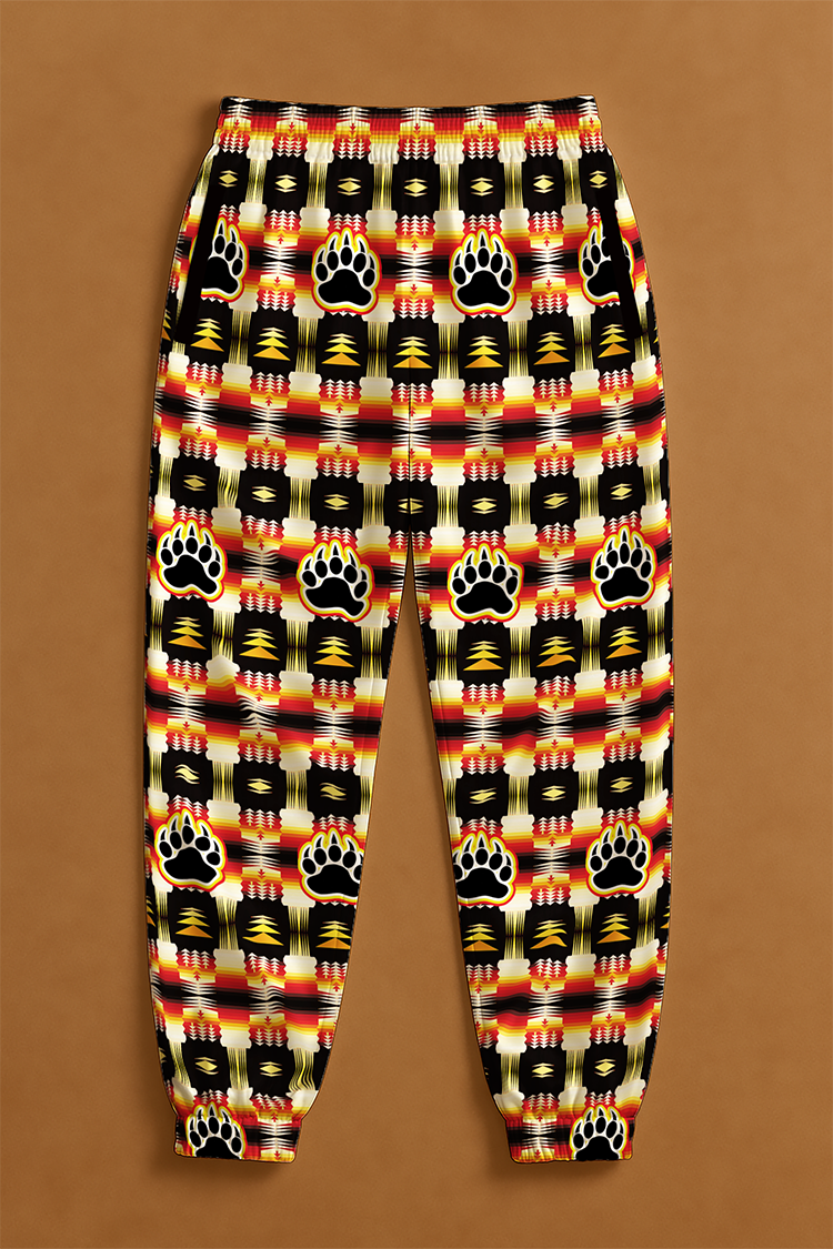 Medicine Wheel Sage Bearpaw Ribbon Jogger Pants