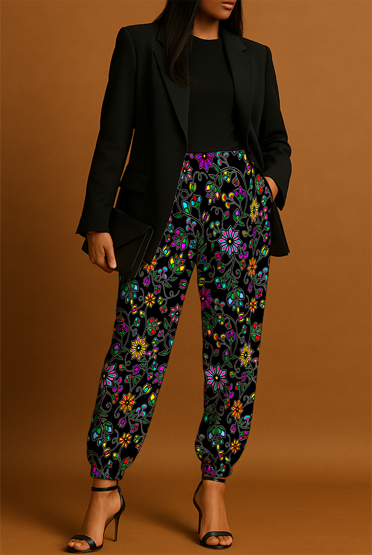 Prairie Paintbrush Black Ribbon Jogger Pants