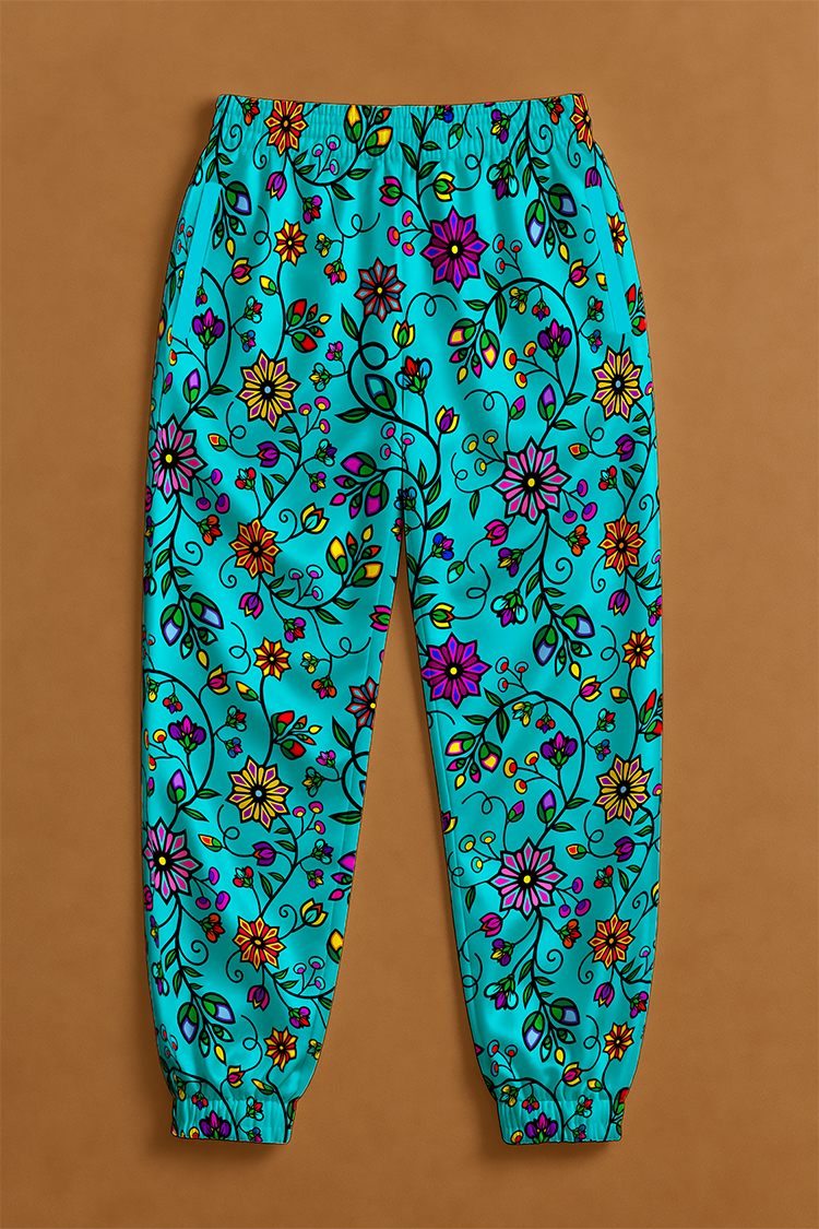 Prairie Paintbrush Cyan Ribbon Jogger Pants