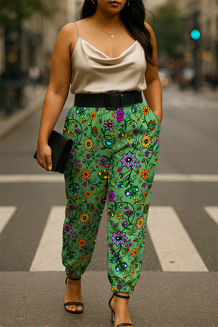 Prairie Paintbrush Sage Ribbon Jogger Pants