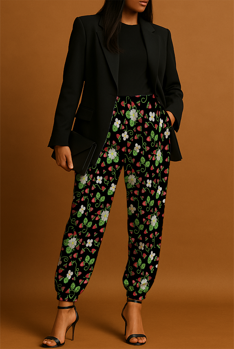 Strawberry Dreams Midnight Ribbon Jogger Pants