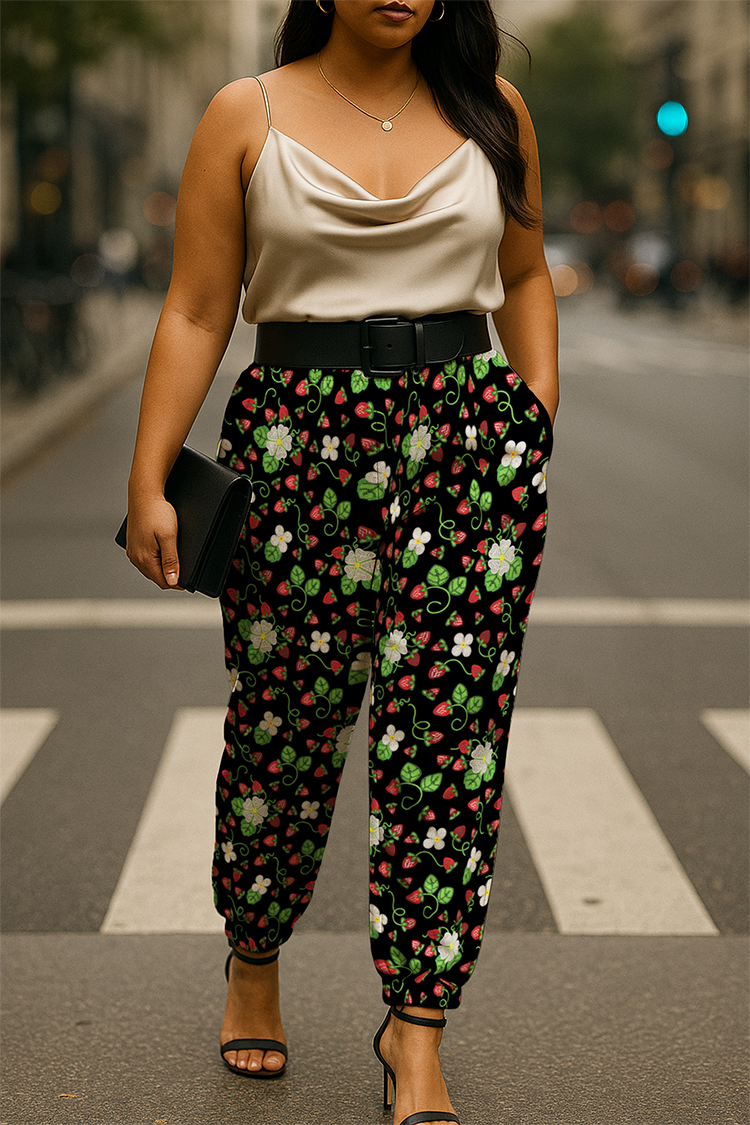 Strawberry Dreams Midnight Ribbon Jogger Pants