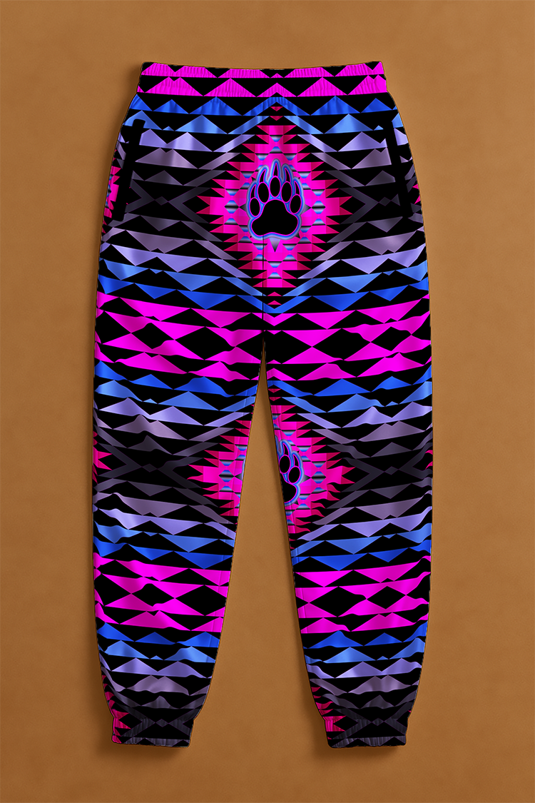 Sunset Bearpaw Blanket Pink Ribbon Jogger Pants