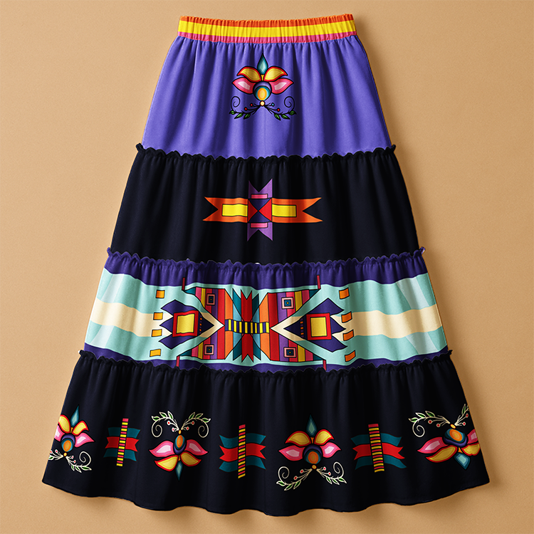 Echoes of the Lodge Dark Three Tier Skirt