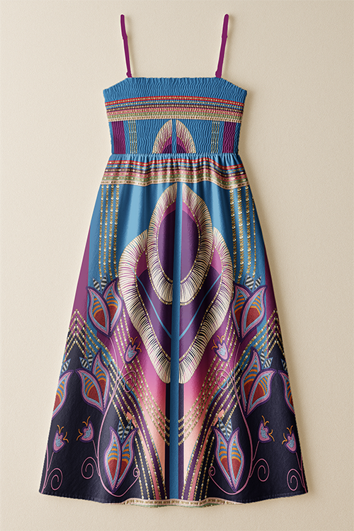 Dentalium Dreams Sky Smock Top Dress